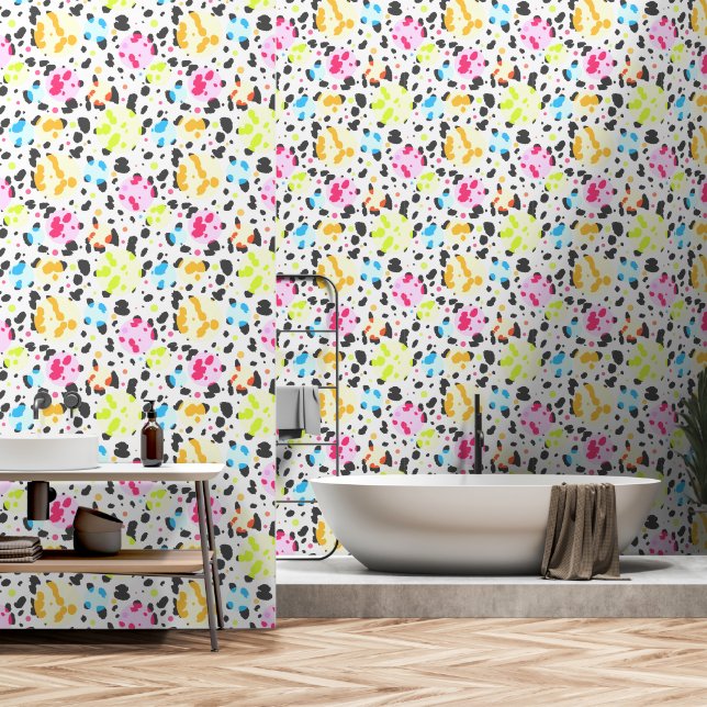 Levendig Dalmatisch spotpatroon Behang (Badkamer)