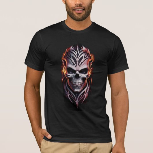Levendig Dark Fantasy Tribal Tattoo T-shirt ontwer (Voorkant)