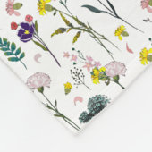 Levendig dekbed met wilde bloemen fleece deken (Hoek)