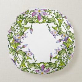 Levendig delicate bloemkool rond kussen