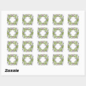 Levendig delicate bloemkool vierkante sticker (Vel)
