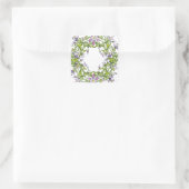 Levendig delicate bloemkool vierkante sticker (Tas)