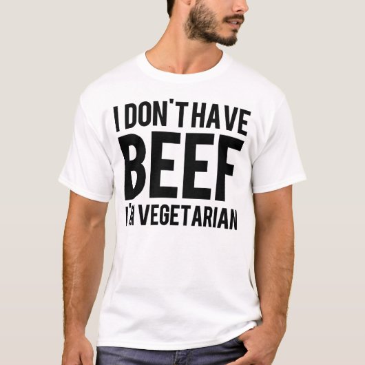 Levendig denken: "Ik heb geen rundvlees" - Stijl 0 T-shirt (Voorkant)