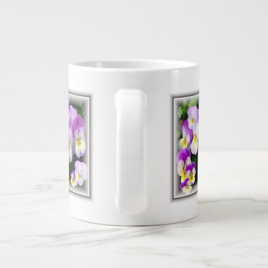 Levendig denken ~ Pansy Jumbo Mok (Achterkant)