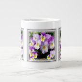 Levendig denken ~ Pansy Jumbo Mok (Voorkant)