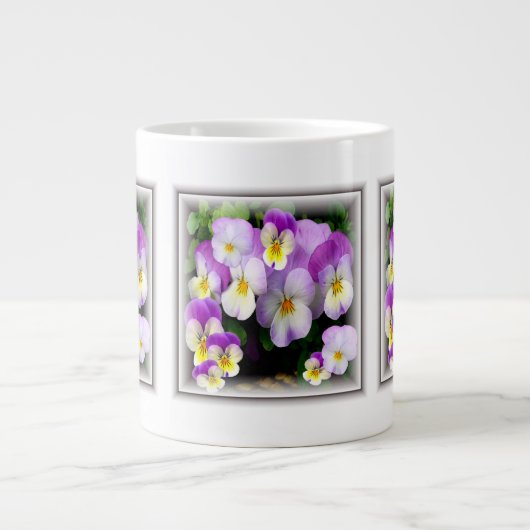 Levendig denken ~ Pansy Jumbo Mok (Voorkant)