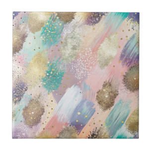 Levendig diagonaal penseelstreekpatroon tegeltje