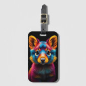 Levendig dierlijk ontwerp kleurrijk bagagelabel (Voorkant (verticaal))
