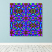 Levendig digitaal-kaleidoskope-kunstdoek canvas afdruk (Insitu (Houten vloer))