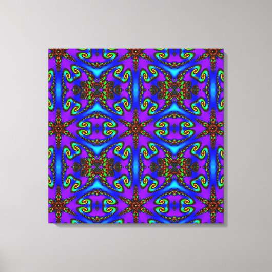 Levendig digitaal-kaleidoskope-kunstdoek canvas afdruk (Voorkant)