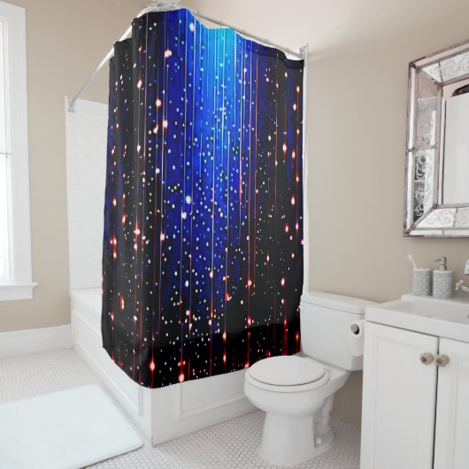 Levendig Digitaal Ontwerp Douchegordijn – Kleurrij (In situ)