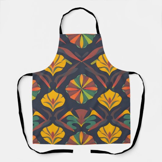 Levendig digitaal print Schort - Bold Home Decor (Voorkant)