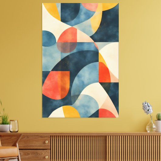 Levendig Dimensionaal Prisma Canvas Afdruk (Insitu (Woonkamer))