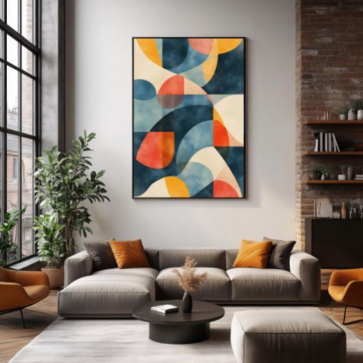 Levendig Dimensionaal Prisma Poster