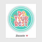 Levendig Doe je beste beloningscirkel Sticker (Vel)
