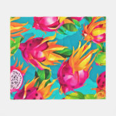 Levendig Dragoon Fruit Patroon Fleece Deken (Voorkant (Horizontaal))