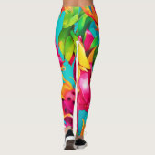 Levendig Drakenfruitpatroon Leggings (Achterkant)