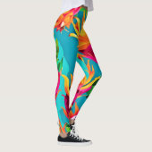 Levendig Drakenfruitpatroon Leggings (Rechts)