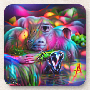 Levendig Dreamscape: Agrizoophobia Bier Onderzetter