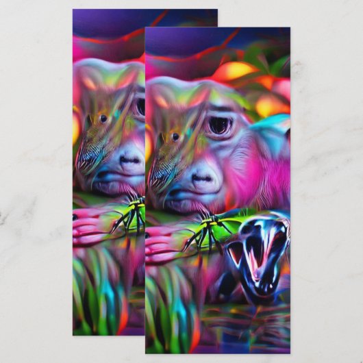 Levendig Dreamscape: Agrizoophobia-Bladwijzer Menu (Voorkant / Achterkant)