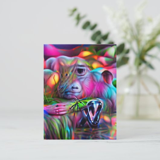 Levendig Dreamscape: Agrizoophobia Briefkaart (Staand voorkant)