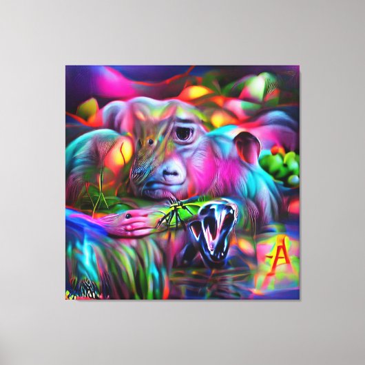 Levendig Dreamscape: Agrizoophobia Canvas Afdruk (Voorkant)