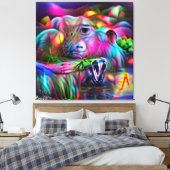 Levendig Dreamscape: Agrizoophobia Canvas Afdruk (Insitu (Slaapkamer))