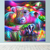 Levendig Dreamscape: Agrizoophobia Canvas Afdruk (Insitu (Houten vloer))