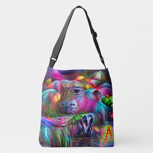 Levendig Dreamscape: Agrizoophobia Crossbody Tas (Achterkant)