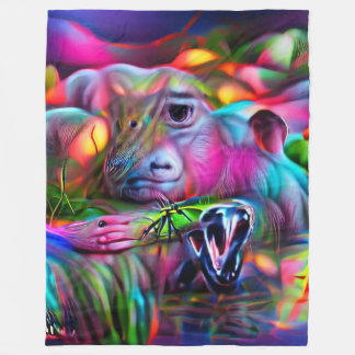 Levendig Dreamscape: Agrizoophobia Fleece Deken