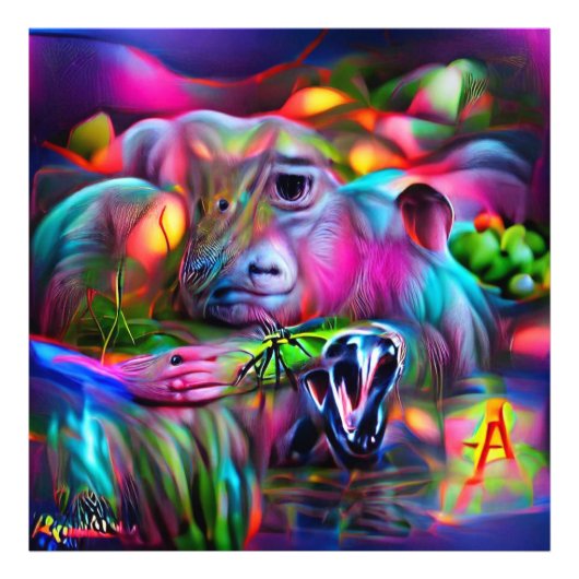 Levendig Dreamscape: Agrizoophobia Foto Afdruk (Voorkant)