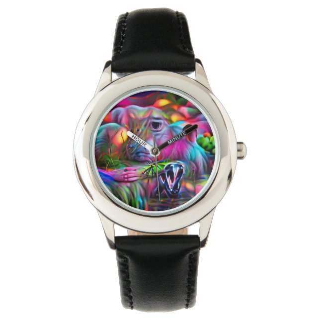 Levendig Dreamscape: Agrizoophobia Horloge (Voorkant)