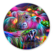 Levendig Dreamscape: Agrizoophobia Keramische Knop (Voorkant)