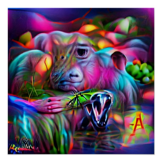 Levendig Dreamscape: Agrizoophobia Perfect Poster (Voorkant)