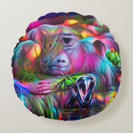 Levendig Dreamscape: Agrizoophobia Rond Kussen