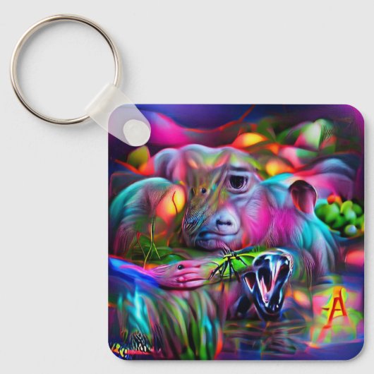 Levendig Dreamscape: Agrizoophobia Sleutelhanger (Voorkant)