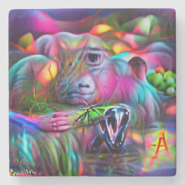 Levendig Dreamscape: Agrizoophobia Stenen Onderzetter