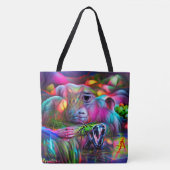 Levendig Dreamscape: Agrizoophobia Tote Bag (Voorkant)