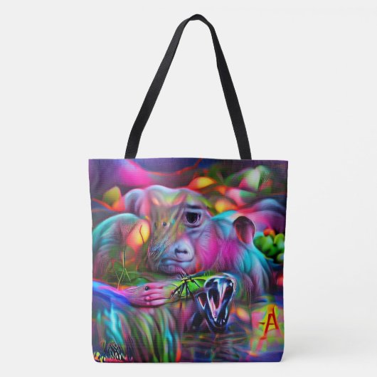 Levendig Dreamscape: Agrizoophobia Tote Bag (Voorkant)