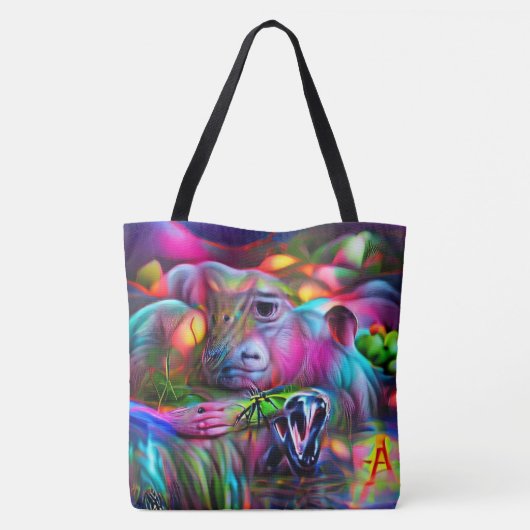 Levendig Dreamscape: Agrizoophobia Tote Bag (Achterkant)