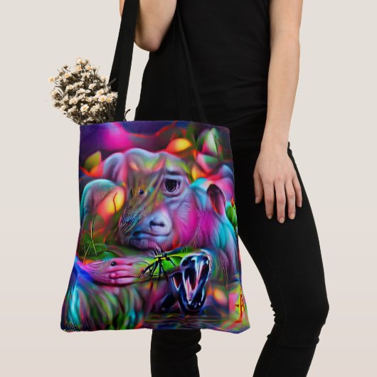 Levendig Dreamscape: Agrizoophobia Tote Bag (Dichtbij)