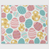 Levendig Easter Egg-patroon Cadeaupapier (Vlak)