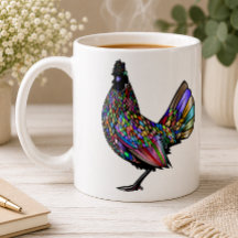 Levendig Eclectisch Mooie Artistieke Haan Cadeau