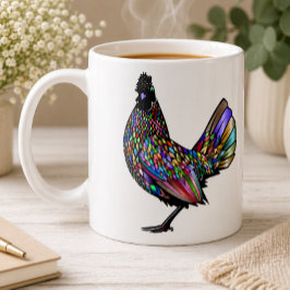 Levendig Eclectisch Mooie Artistieke Haan Cadeau Koffiemok