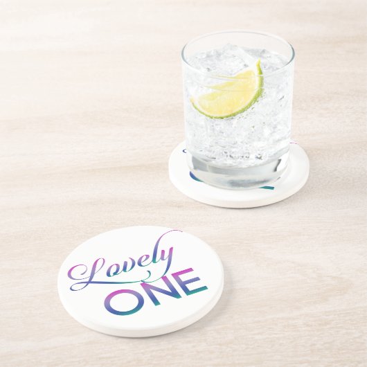 Levendig één zandsteen onderzetter (Zijkant)