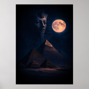 Levendig Egyptisch Queen Art Poster - Nefertiti