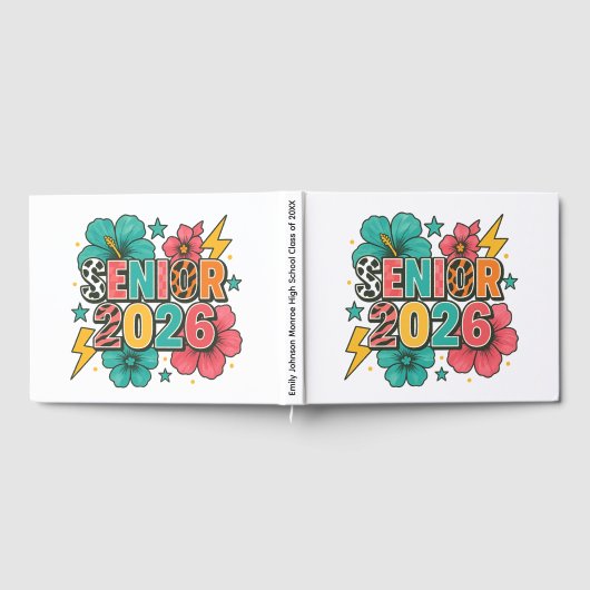 Levendig eindexamenjaar viering ontwerp gastenboek (Volledig)