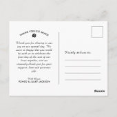 Levendig Elegant 4 Foto Collage Weddenschap Dank j Briefkaart (Achterkant)