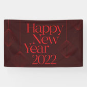 Levendig, elegant, cool, gelukkig nieuwjaar 2022 o spandoek (Horizontaal)