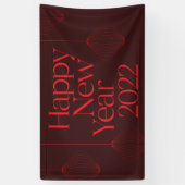 Levendig, elegant, cool, gelukkig nieuwjaar 2022 o spandoek (Verticaal)
